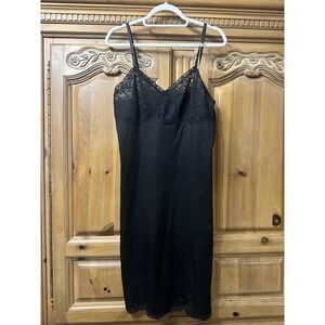 Van Raalte Full Dress Slip Womens 36 Nylon Lace Lingerie Made USA